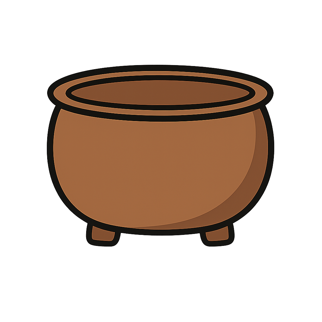 Unglazed pot